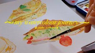 cosy watercolour painting | starting my watercolour journey + painting lots of eggs