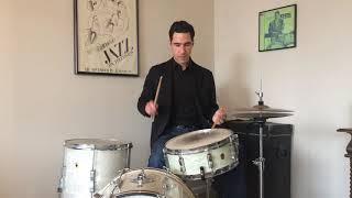 A Classic Gene Krupa Drum Pattern with Rim Shots