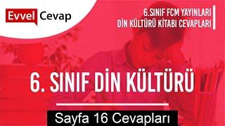 6. Sınıf Din Kültürü Ders Kitabı Cevapları FCM Yayıncılık Sayfa 16