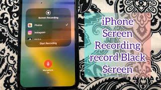 Screen Recording Record black screen recording not working on iPhone