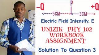 PHY 102//RESULTANT ELECTRIC FIELD INTENSITY/STRENGTH & DIRECTION– Using Principle Of Superposition