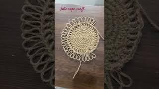 Jute rope carft idea #jutecrafts #shortsvideo #crochet