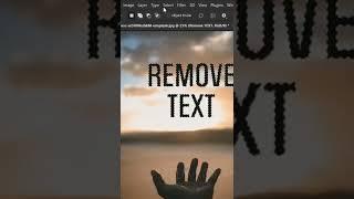 How to remove text in PS | Tutorial by OBAEDA KORANI | Photoshop Tutorials Shorts