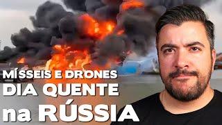 RÚSSIA É ALVEJADA POR MÍSSEIS E DRONES UCRANIANOS