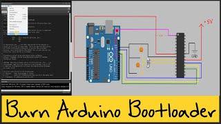 Arduino Tutorial - How to Burn the  Bootloader onto the Atmega328 IC using an Arduino Uno