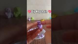 Diy Grapes keychain with soft clay. Homemade Keychain  Craft Ideas #softclaycraft