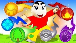 I MERGED WATER and FIRE to CREATE a MONSTER POWER in ROBLOX with SHINCHAN and CHOP Part 2