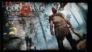 ATHLON 3000G rodando God of War em full Hd de 25 a 50 FPS com uma RX 570 4GB.