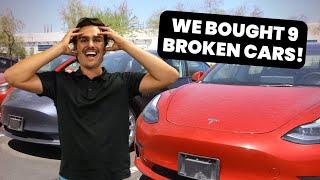 We Purchased 9 Broken Tesla's From Hertz!