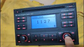 Radio Navigation System MCD VWZ1Z2 BNO881 1J0 035 191C    BNO 881 1J0035191C CODE DECODE