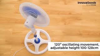 innovagoods ø 40 cm 50w white blue pedestal fan