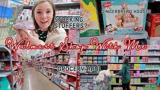 Walmart Shop With Me for Stocking Stuffers, Gingerbread Houses, BEST CROCKPOT EVER and Grocery Haul