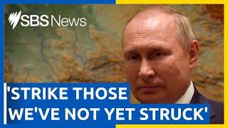 Vladimir Putin gives grim warning to Ukrainians over potential long-range US missiles | SBS News