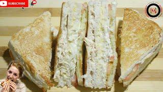 Restaurant Style Sandwich Recipe| How To Make Chicken Club Sandwich |Street Food of Karachi Pakistan