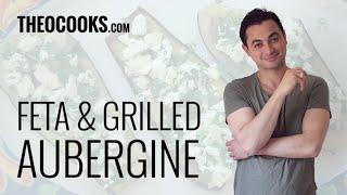 Grilled Aubergine with Feta & Lemon topping recipe by Theo Michaels Masterchef