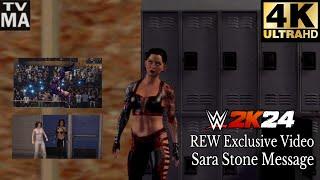 WWE 2K24 REW Exclusive Video Sara Stone Message - CAW Universe Mode @arthurebersole4592