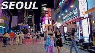 People going home from work - Walking in Gangnam Street - Street Fashion - Walking Tour SEOUL KOREA