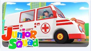 Roues Sur l'ambulance + Plus Junior Squad Chansons pour Bébés