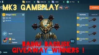 Khepri Kramola MK3 Gameplay + #wrwinbbasilisk Winners / War Robots