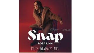 Rosa Linn - SNAP (lyrics) WhatsApp status #niceworld #shortsvideo #whatsappstatus #trending