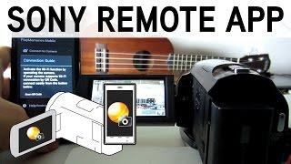 Sony HDR Handycam Wi-Fi/NFC Remote Control Explained