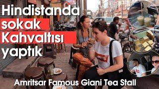 Hindistandaki arkadaşlarımla Kahvaltıya gidiyorum - Giani tea stall Amritsar mini vlog - Punjab