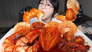 매콤한 해물찜 먹방새우, 가리비, 전복, 게, 소라 SPICY SEAFOOD BOIL MUKBANG ASMR