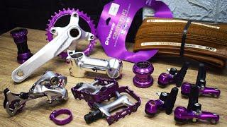 (ASMR Bike Restoration) PURPLE PARTS RETRO GRAVEL BIKE