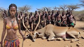 GIANT Antelope Catch by the Hadzabe Tribe Bushmen | Survival of the Fittest