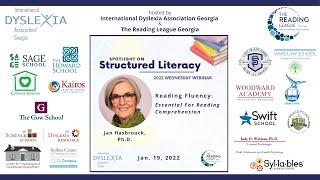 READING FLUENCY: ESSENTIAL FOR READING COMPREHENSION presented by Jan Hasbrouck, Ph.D.