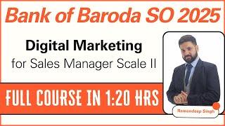 Digital Marketing Class for Bank of Baroda SO Sales Manger 2025