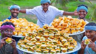 INDIAN BURGER | VADA PAV | Indian Street Food Recipe Making in Village | Rainy Day Cooking