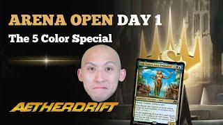 The 5 Color Special | Arena Open Day 1 | Aetherdrift Sealed | MTG Arena