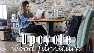 UPCYCLE WOOD FURNITURE - Kitchen Table Makeover | Eshi Jay