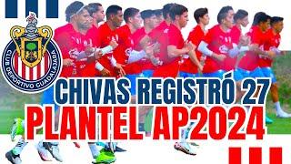  CHIVAS REGISTRO A 27 JUGADORES PARA EL APERTURA 2024.