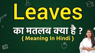 Leaves meaning in hindi | Leaves ka matlab kya hota hai | Word meaning