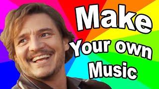 Why is Pedro Pascal smiling? The original movie and song of the make your own music meme origin