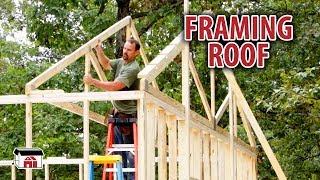 Framing The Roof on our DIY Shop Building Kits