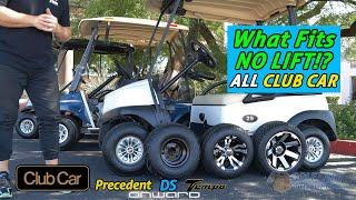 Non-Lifted Club Car Golf Cart Wheels and Tires *What Fits Stock NO LIFT!?*