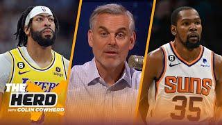 Kevin Durant scores 23 points in Suns debut, AD sat out despite 'pain free' | NBA | THE HERD