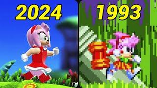 The evolution of AMY ROSE (1993-2024)