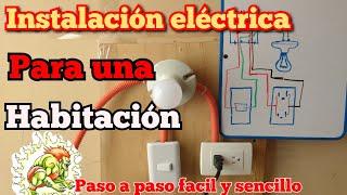 instalación eléctrica para un habitación // electricista en casa