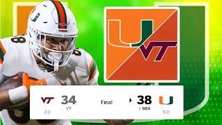 Miami Hurricanes vs Virginia Tech Hokies (Highlights & Reactions)