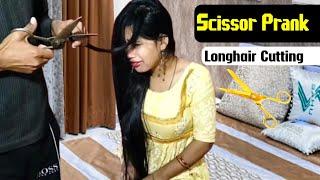 Longhair cutting prank || longhair play || #haircutting #hairplay #longhair