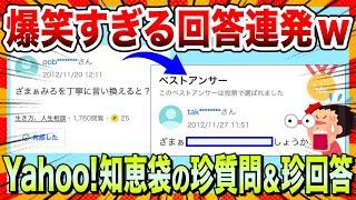 【爆笑】秀逸すぎるYahoo知恵袋の珍質問＆珍回答ｗｗw【ゆっくり解説】【コメ付き】【2chスレ】