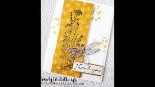 Sneak Peek Dragonfly Garden Stampin' Up! Super Easy Card