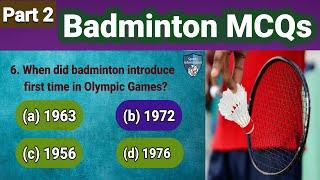 badminton mcqs / badminton mcq with answers / badminton quiz questions and answers | badminton quiz