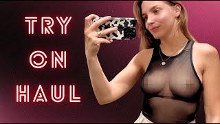 Full Transparent clothing try on haul with Liza 4K