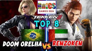 TEKKEN 8 OFFLINE | MDT- Doom Orelha vs Renzoken | Top 8 - BRICS Games Esports 2024