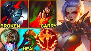 Wild Rift China Top1 Riven - Death's Dance MAX HEAL RIVEN BUILD RUNES - Sovereign 190LP Rank